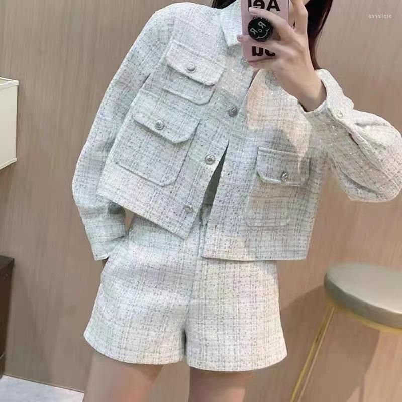 

Women' Tracksuits 2023 Women' Two-piece Set Casual Multi Pockets Long Sleeve Coats Autumn Vintage High Waist Straight Skirts Suit For, Se20029-2