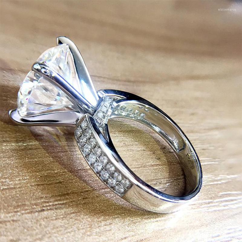 

Wedding Rings Classic 4 Prong Setting Cubic Zircon Women High Quality Proposal Ring For Girlfriend Noble Drop Ship