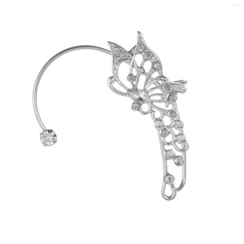 

Backs Earrings Wrap Around Earring For Girls Hoop Sparkling Butterflies Jewelry Women Mother Daughter Friends Gift NOV99