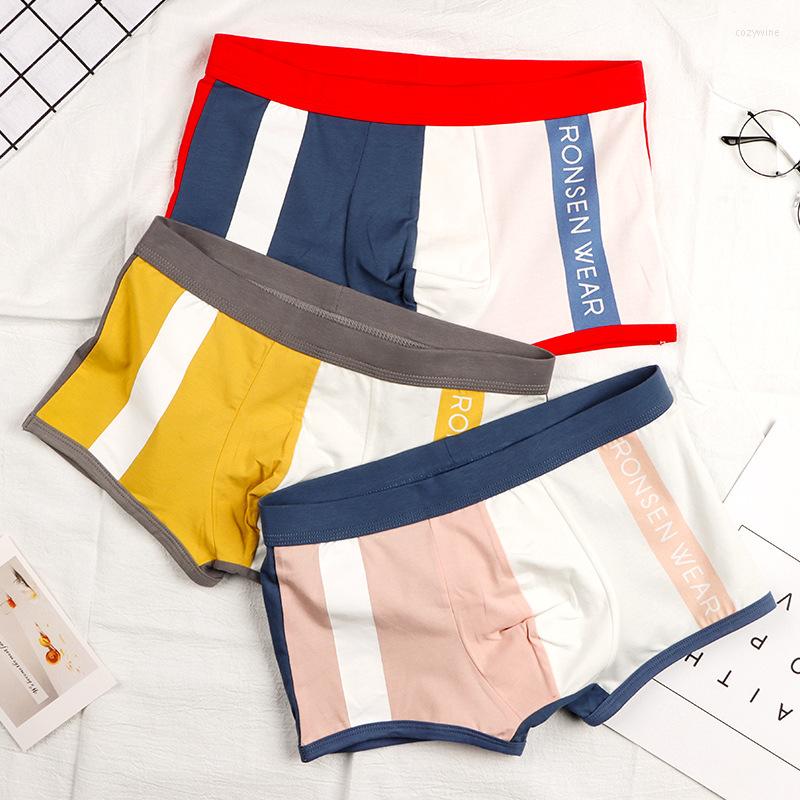

Underpants 3PCS/Set High Quality Mens Underwear U Convex Boxers Shorts Sexy Soft Male Panties Plaid Breathable Size --3XL, Style 17