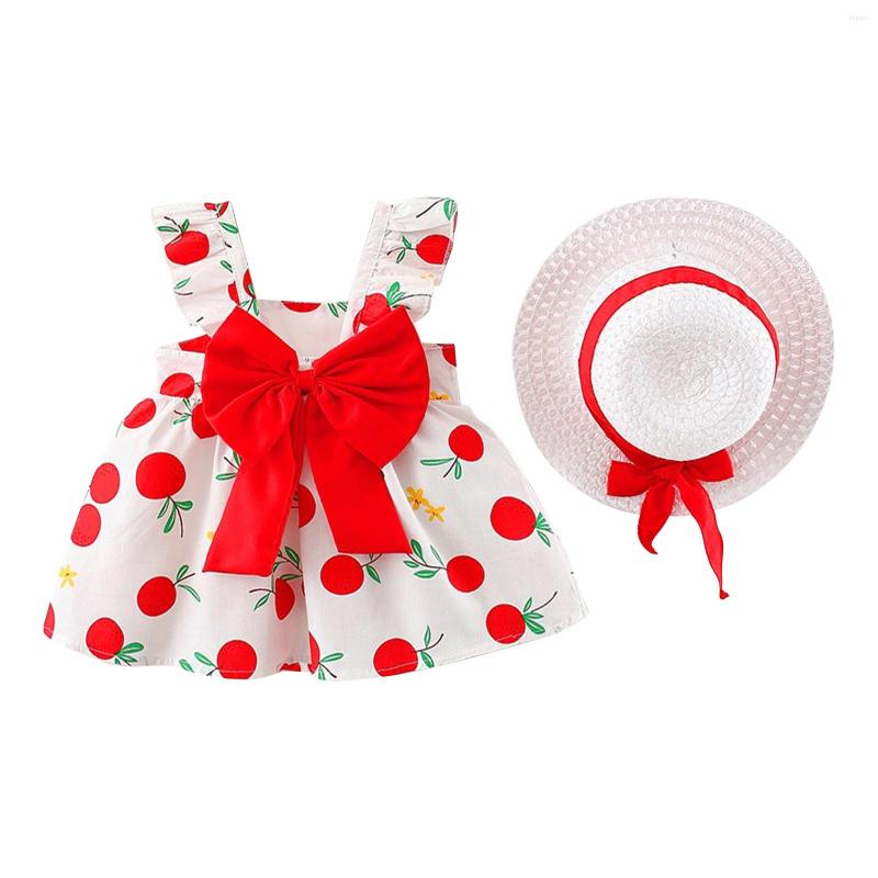 

Girl Dresses Toddler Baby Hawaiian Holiday Dress Straw Hat Rainbow Halter Tutu Sun Birthday Party Princess Bohemian Costume, Pink