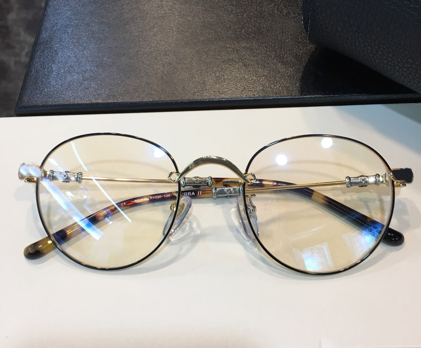 BUBBA Cross Temple Metal Round Eyeglasses Eyewear Optical Glasses Frame Women Men Fashion Sunglasses Frames with Box