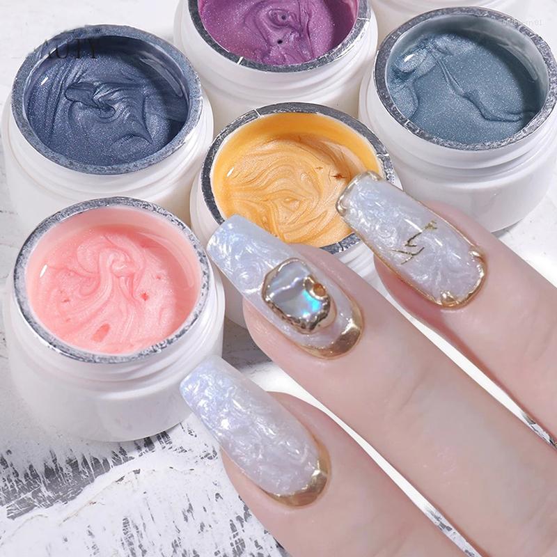 

Nail Gel 6ML Textured Glue Polish Autumn Winter Art Shell Thread Uv, 05