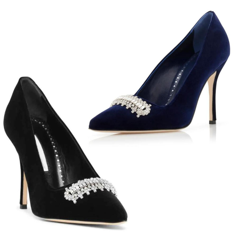 

Elegant Brand Bottara Sandals Leather Suede Leather Pointed Toe with Crystal Buckle High Heel Shoes Summer Women Show Sexy Charm EU35-43