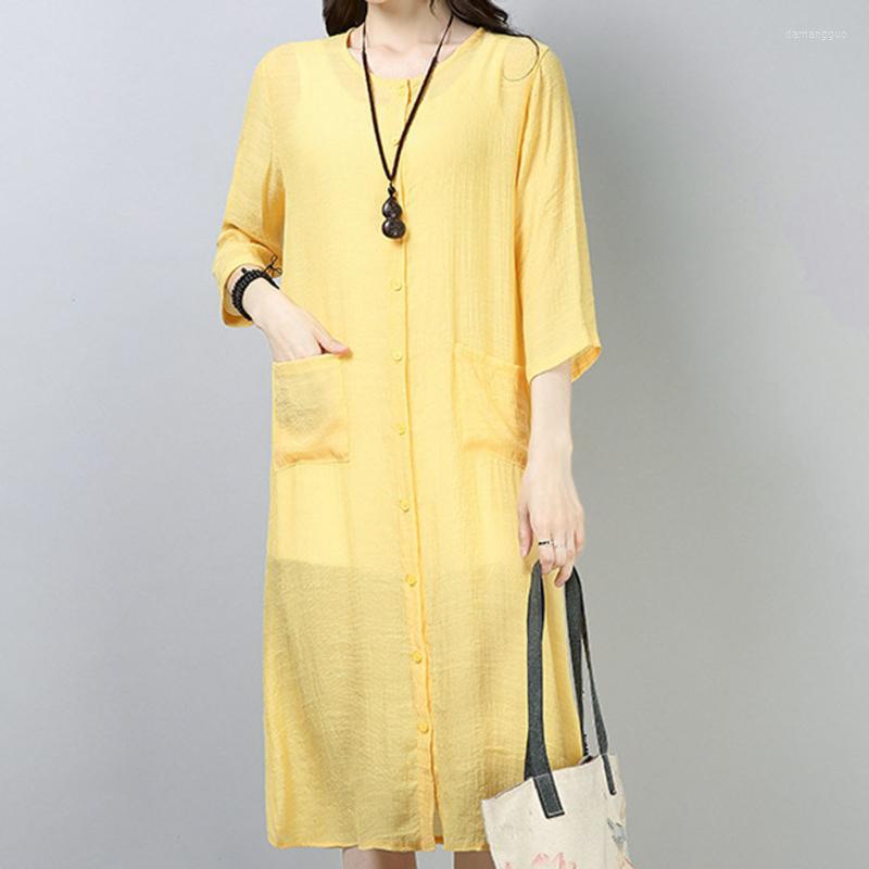 

Women's Jackets Women's FREE OSTRICH Women Coat Cotton Linen Pocket Solid Color Sunscreen Buttons Up Summer Fashion Long 2023 Arrivals, Khaki