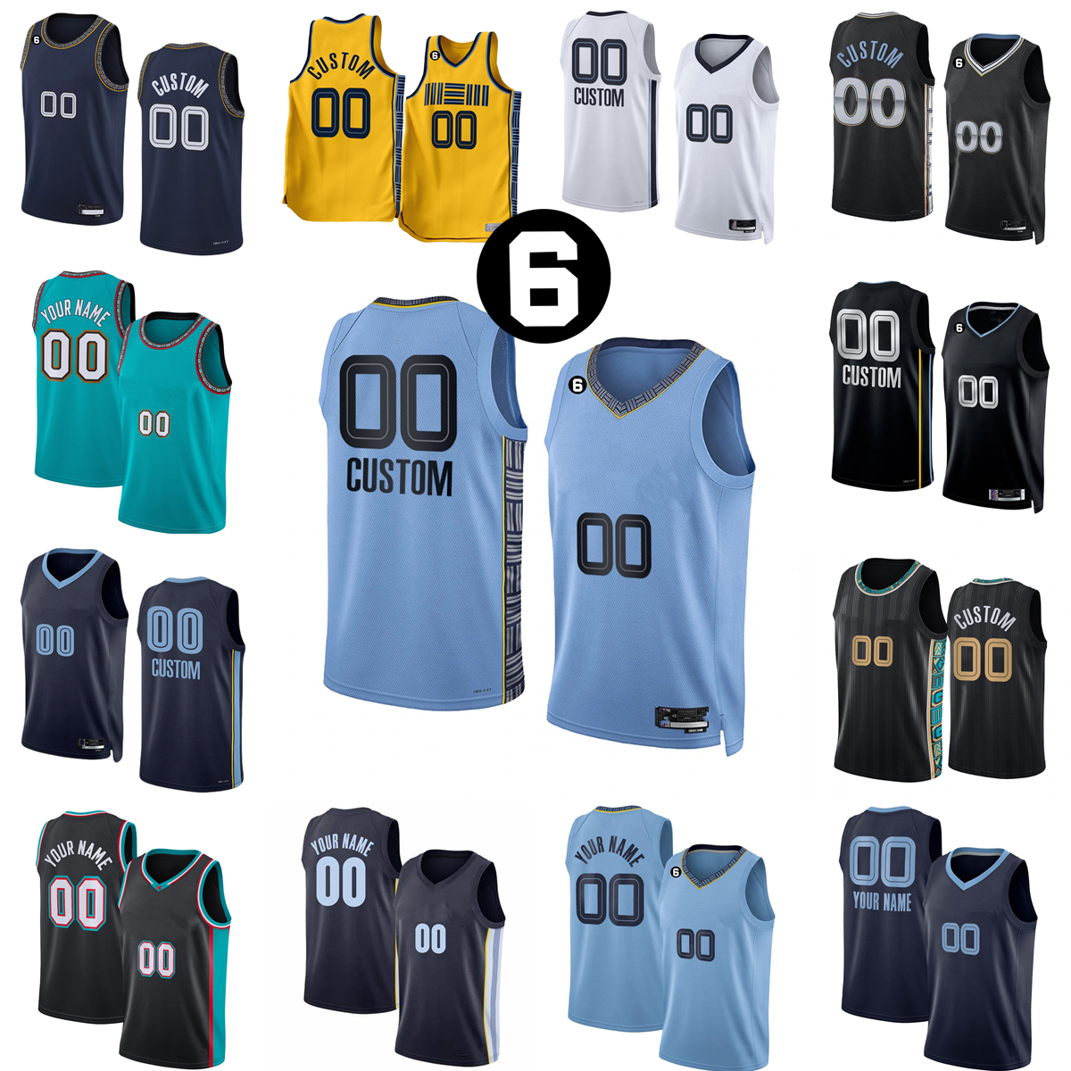 

Custom 2022-23 New Printed Basketball Jerseys 12 Ja 13 Jaren 4 Steven Morant Jackson Adams 14 Danny 8 Ziaire 15 Brandon Green Williams Clarke 6 patch