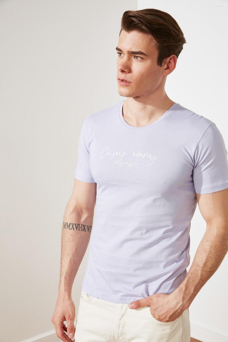 

Men' T Shirts Trendyol Male Slim Fit Printed T-Shirt TMNSS21TS1373, Black