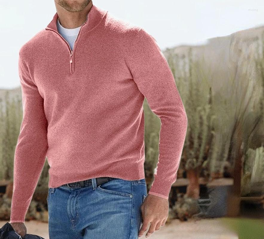 

Men' Sweaters European Style Long Sleeve Knitted Sweater Men' Autumn And Winter Cashmere Bottoming Shirt, Black