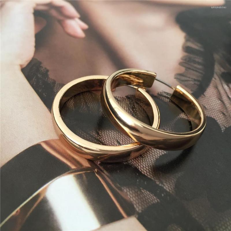 

Hoop Earrings 2023 Trend Gold Or Rhodium Color Plating Plain For Women Career Bohemia Daily Smooth Jewelry Accessory