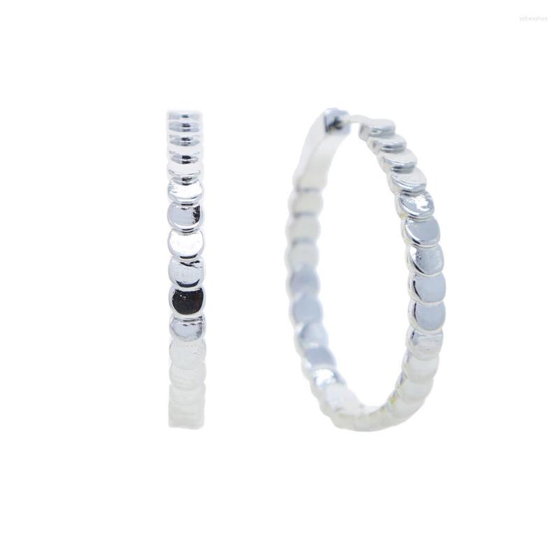 

Hoop Earrings Large Big 35mm Earring With Simple Circle Round Band Huggie Hoops Gold Silver Plated For Women Lady Wedding