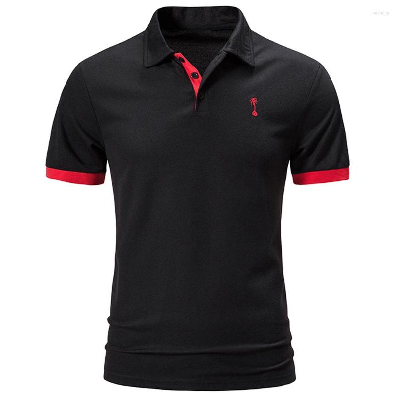 

Men's Casual Shirts 2023 Young Short Sleeve Summer T-Shirt Men Fashion Trend Mans Polo Shirt Slim Fit Cotton Pocket XXXL Topwear, Black