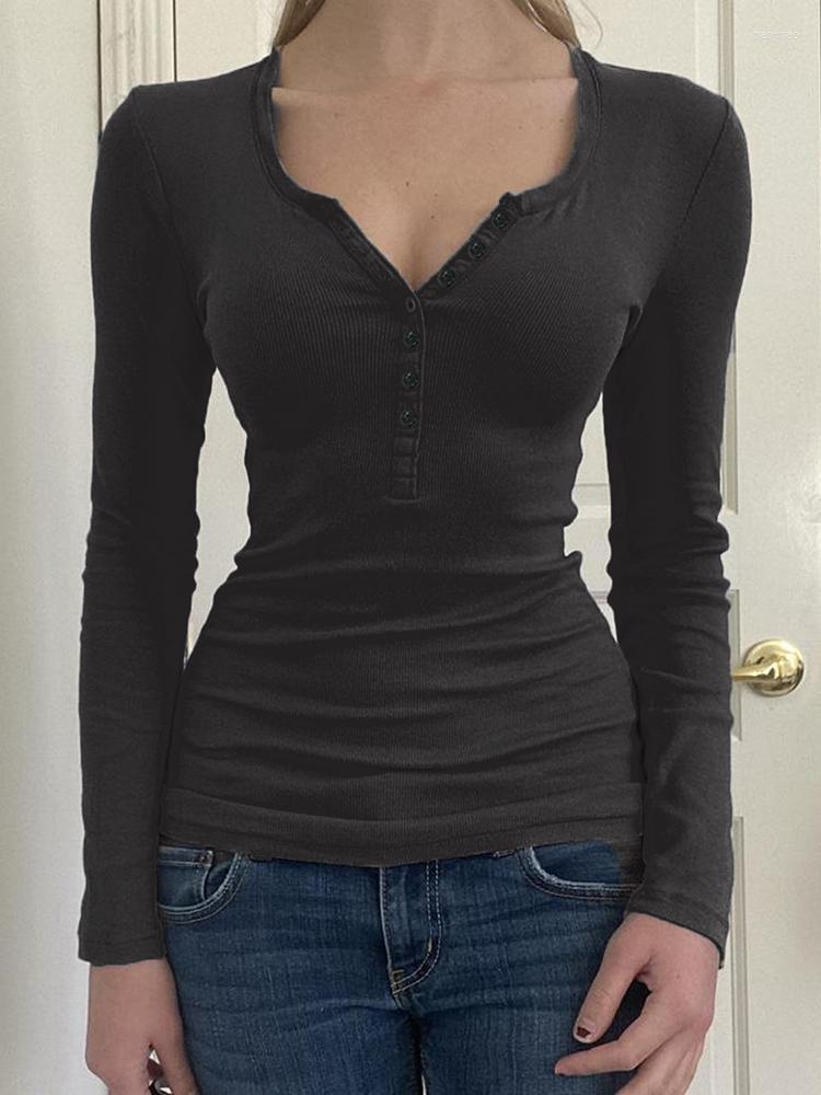 

Women's T Shirts WeiYao Solid Vintage Crop Top 2023 Autumn Slim Full Sleeve Shirt Women Grey Knitted Pullovers Streetwear Club Outfits, Light grey