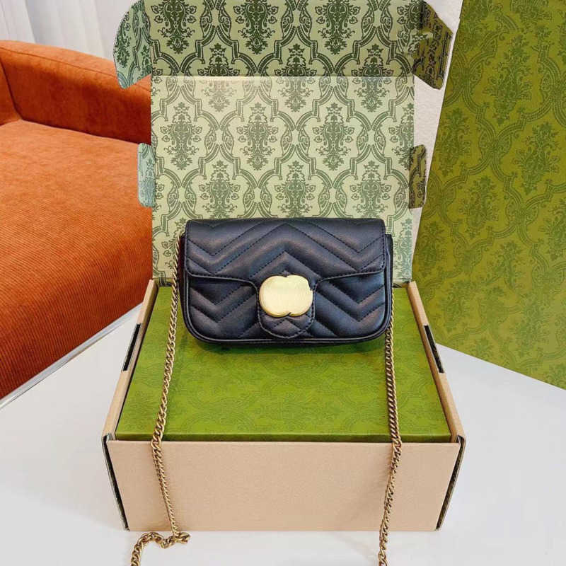 

Luxury leather designer shoulder bag women marmont crossbody bags messenger handbag mini purse chain fashion 16.5cm, Red 16.5cm
