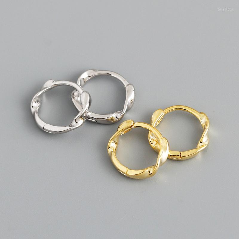 

Hoop Earrings 925 Sterling Silver Minimalist Twisted Geometric Non Tarnish Thick Gold Plated Jewelry For Women 2023