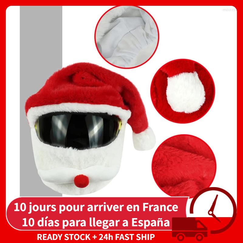 

Motorcycle Helmets Santa Claus Helmet Cover Christmas Full Plush For Happy Year Xmas Supply Cosplay Accessories, 1pc