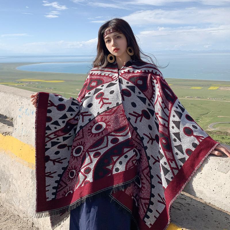 

Scarves Plus Size Thick Hijabs Wram Pashmina Femme Poncho Mantilla Nepal Bohemia Cape Shawl And Wraps Cashmere Blend Echarpes Stole