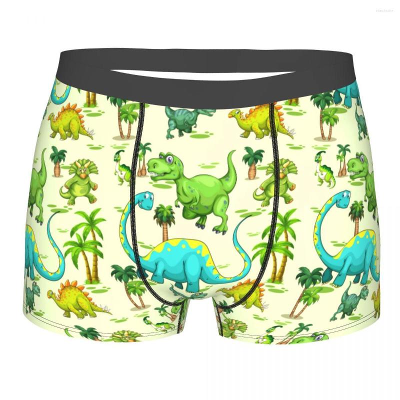 

Underpants Underwear Men Boxers Dinosaurs Tree Green Sexy Boxer Male Panties Boxershorts Homme, Black