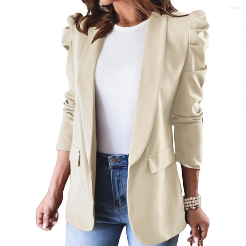 

Women's Suits 2023 Oversized Leisure Women Blazers Autumn Office Lady Pocket Blazer Jackets For Solid Color Coat Ladies, Khaki