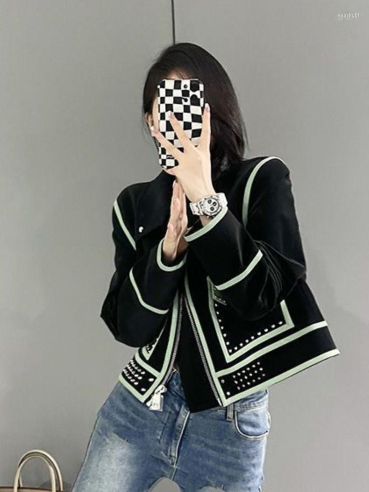 

Women' Jackets Women Korean Style 2023 Autumn Winter Fashion Casual Warm Loose Solid Zipper Long Sleeve Coat Outerwear, Black