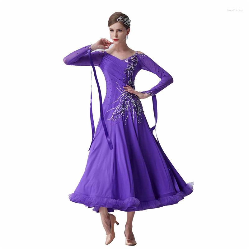 

Stage Wear M-19278 High-end Ballroom Practice Dress Women Lyrical Dance Costume Flamenco Sexy For Sale, Picture shown