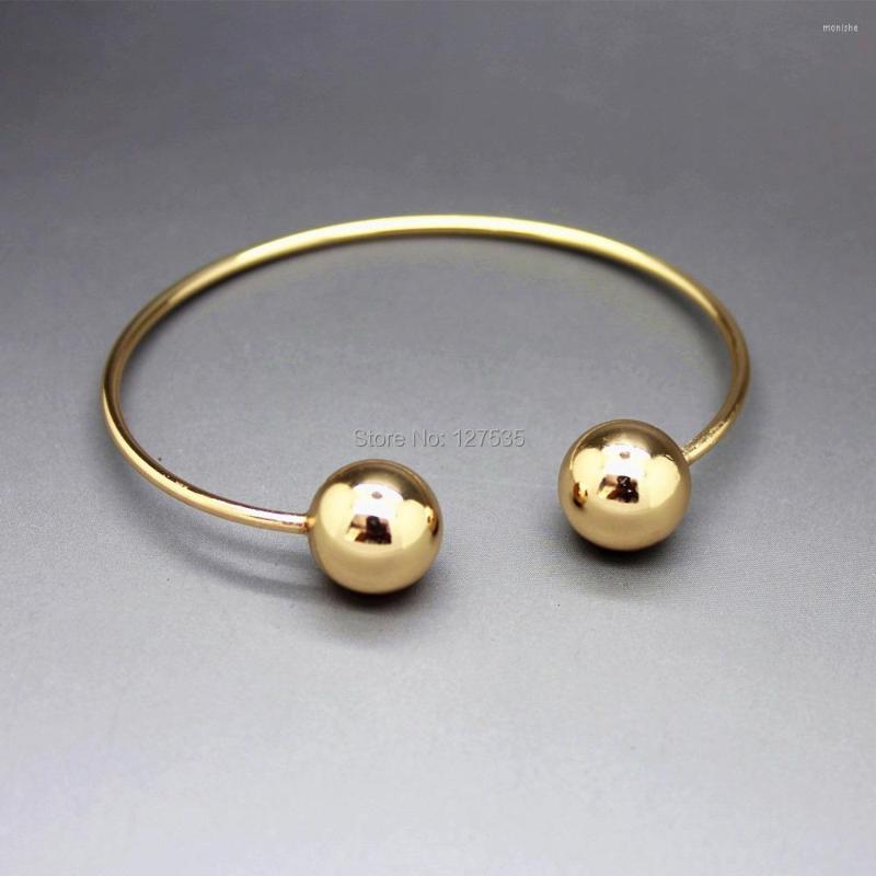 

Bangle 2pcs/ Lot Fashion Jewellery Top Quality Metal Copper Alloy Big Ball Simple Design