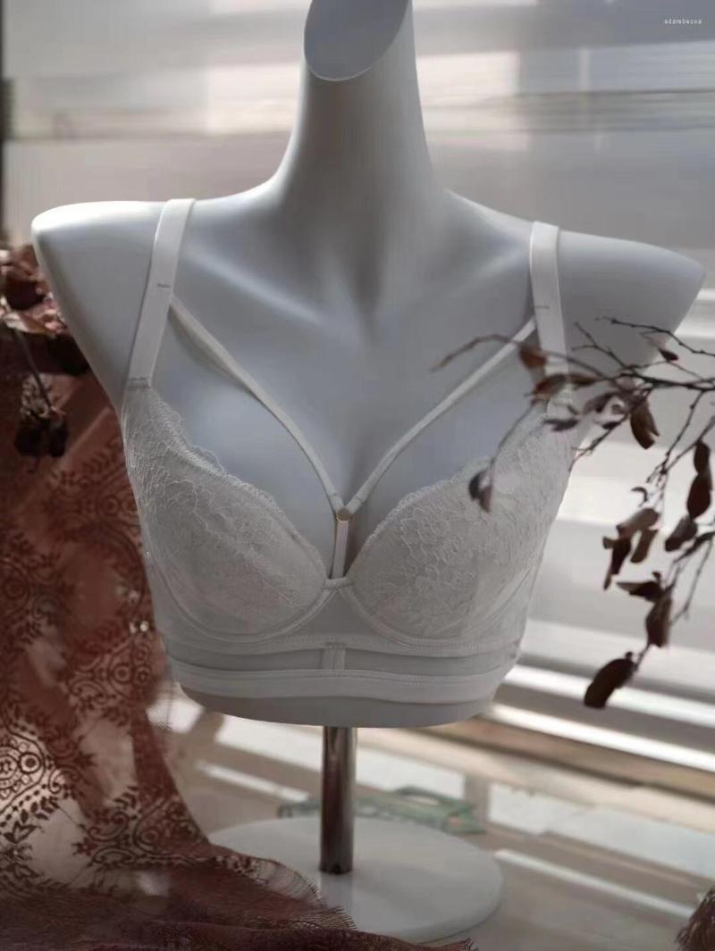 

Bras Sets French Underwear Women Ultra-thin Sexy Lace Breasts Gather Ear Cup Soft Steel Ring Anti-sagging Bra Underpants Suit, As photoes showes