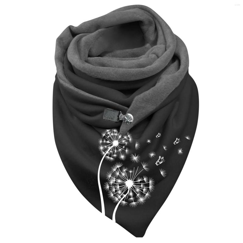 

Scarves Fashion Winter Scarf 2023 Soild Retro Printing Button Soft Wrap Casual Warm For Ladies And Female Bufanda Mujer