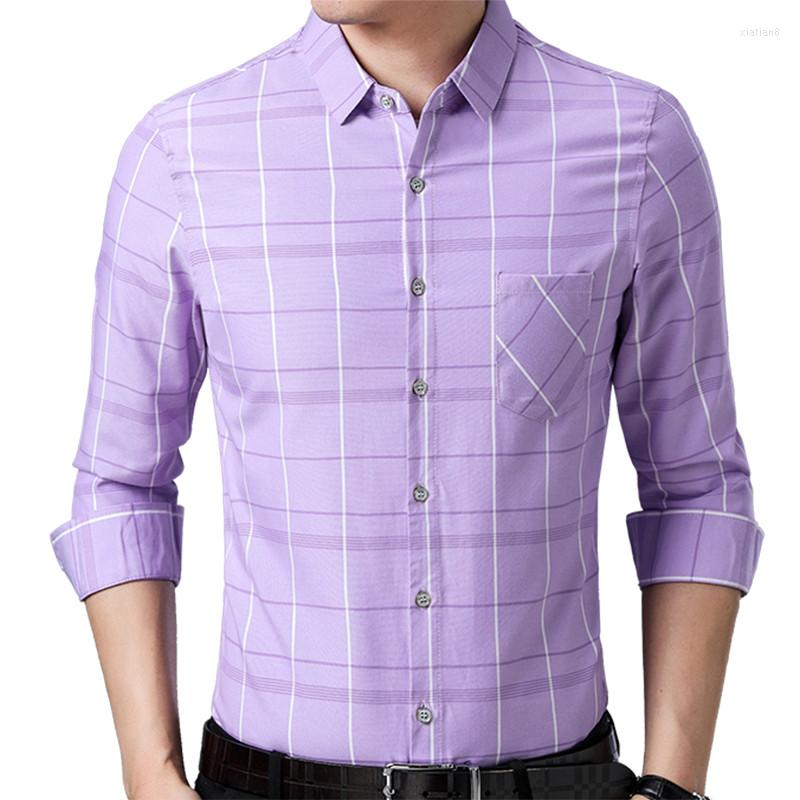 

Men' Casual Shirts Men' Business Plaid Printed Long Sleeve Shirt Workwear Bank Formal Wear Top Dad Work, Blue