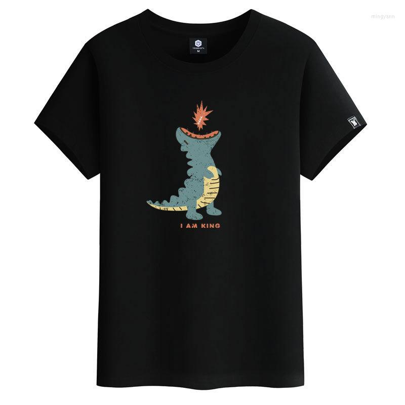 

Men' T Shirts 2023 Summer Plus Size Loose Casual Street Style O-neck Stretch Cotton Men Cartoon Short Sleeved T-shirt, Black