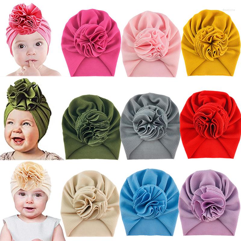 

Hats Brand Born Toddler Kids Baby Boy Girl Turban Cotton Bowknot Candy Color Solid Warm Beanie Hat Winter Cap