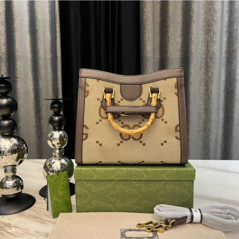 

Designer luxury women tote bag bamboo padlock handbag fashion high version shoulder bags crossbody purse messenger, Large