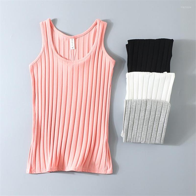 

Camisoles & Tanks Spring Fashion Plus Size Women Cotton Vest Tops Based Sleeveless Tees Female Vests Summer Outfits Bottomings WZ1116, Black