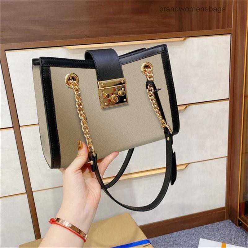 

Luxury Designer Padlock Women Shoulder Bag with Chain Square Lock Canvas Genuine Leather Bow Stripes Distressed Fashion Handbag 5A brandwomensbags