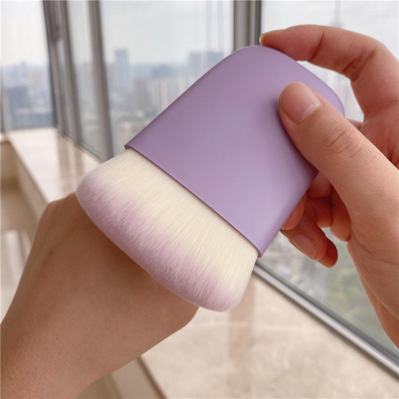 

Makeup Brushes Purple Pink Multifunctional Flat Brush 3 In 1 Blush Blusher Powder Highlighter Contouring Cosmetic