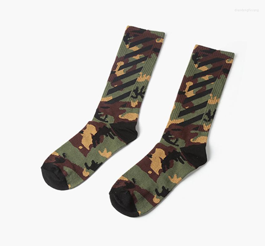 

Men's Socks Camo Print Crew Cotton Boy Scout Gear Knee High Statement