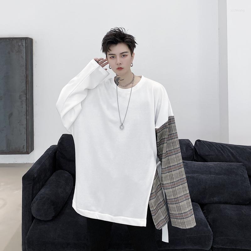 

Men's Hoodies Male Women Streetwear Long Sleeve Hoodie Sweatshirt Men Plaid Ribbon Loose Pullover Youth, Kk1038 black