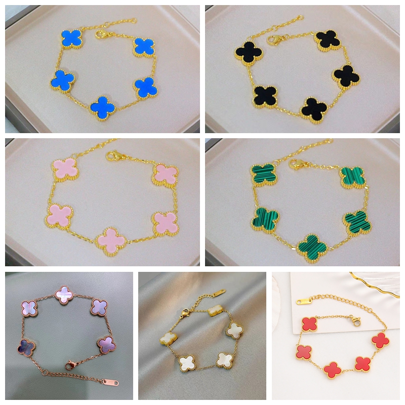 

Classic Design Double Side Clover Butterfly Charm Bracelet for Women Gift