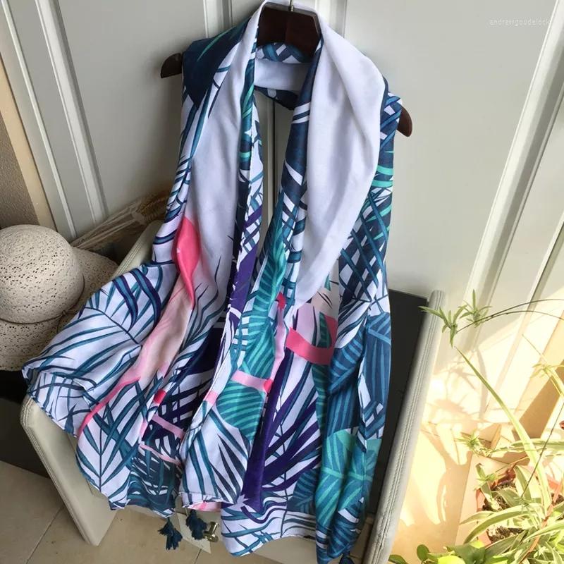 

Scarves 2023 Est Women Flamingo Pattern Animal Print Scarf Cotton