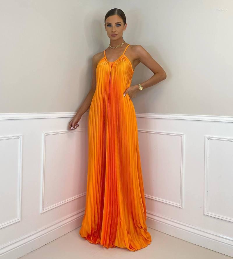 

Casual Dresses Orange Slip Long Draped Robe Summer Elegant Maxi Women' Outfits 2023 Drophipping & Wholesale Items For Business, Silver