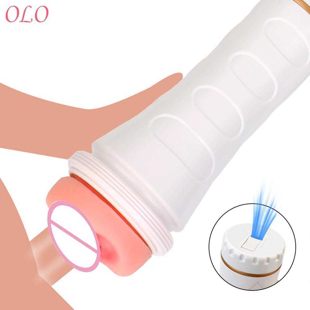 Pénis pompe érotique toys pour hommes machine y forme de lampe de poche grosse tasse masturbation mâle vagin vraie chatte