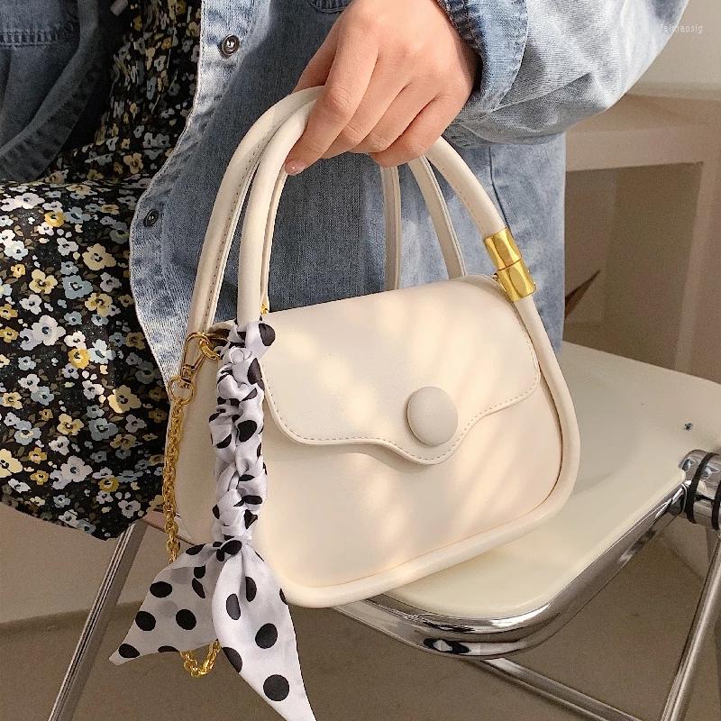 

Evening Bags Ladies Tote Bag 2023 Fashion High-quality PU Leather Women's Designer Handbag Chain Shoulder Messenger, White
