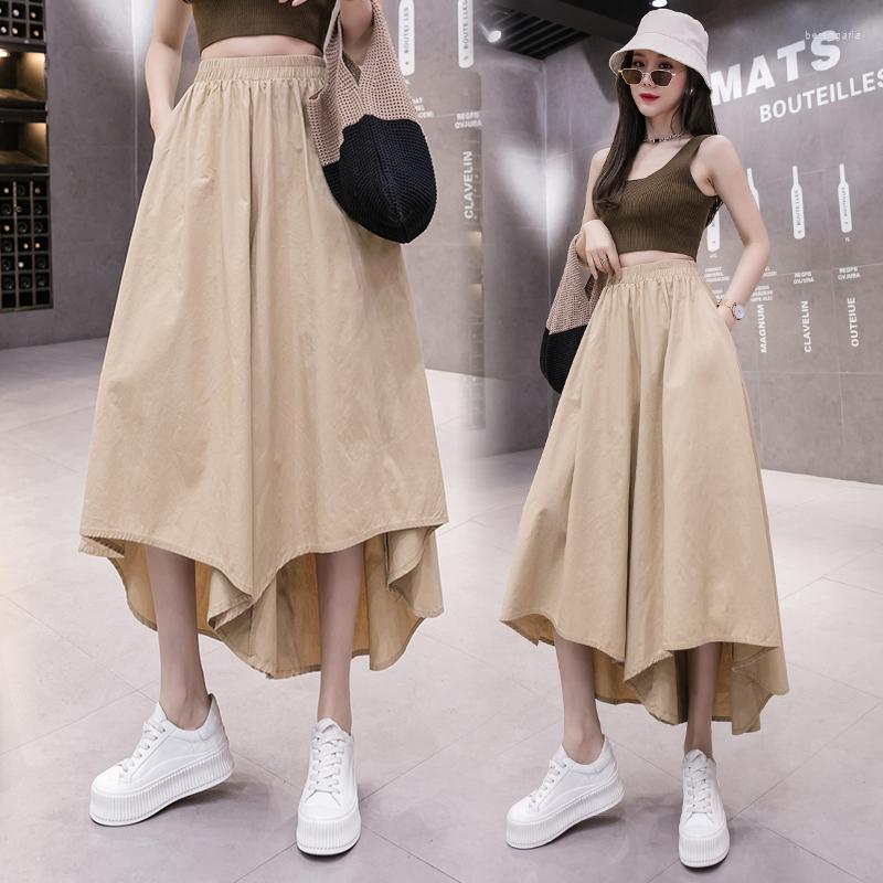 

Women's Pants Wide Leg Women's Spring And Autumn Loose Irregular Fashion Casual Culottes Black Blue High Waist Elastic Streetwear, 993khkai