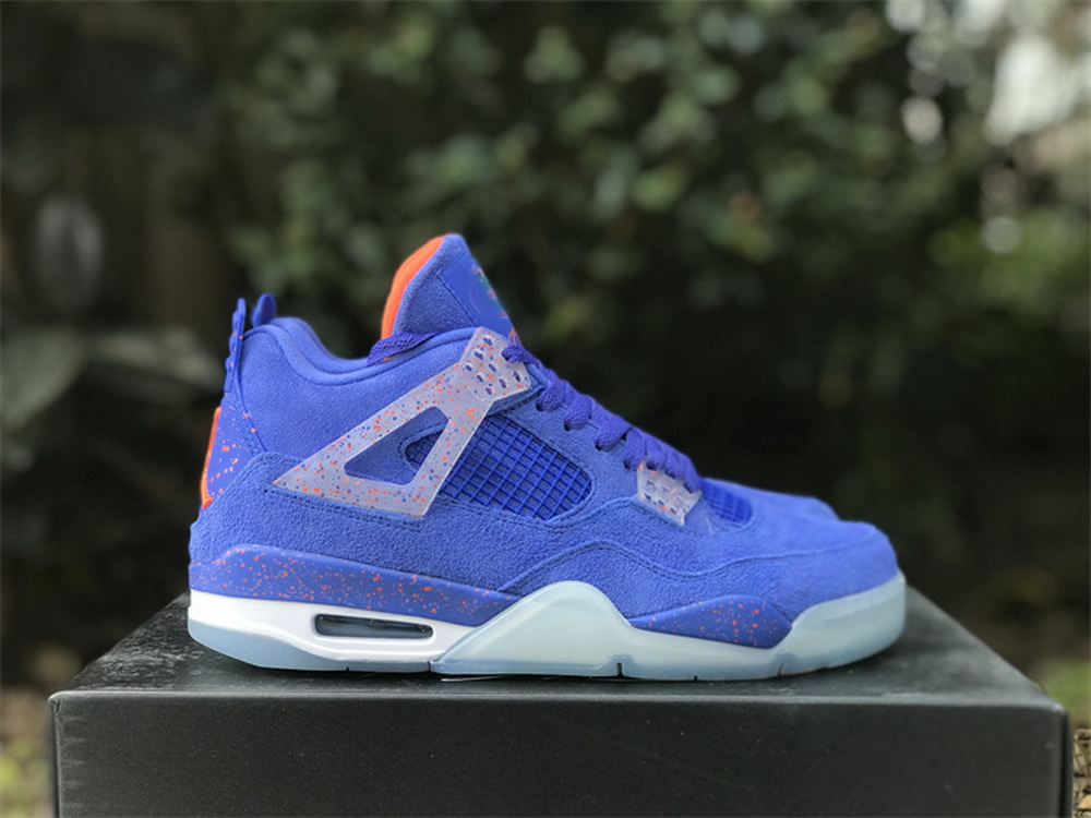 

2022 Authentic 4 PE Florida Gators Basketball Shoes 4s Air IV Sports Sneakers Trainers Mens Blue With Original Box, #1