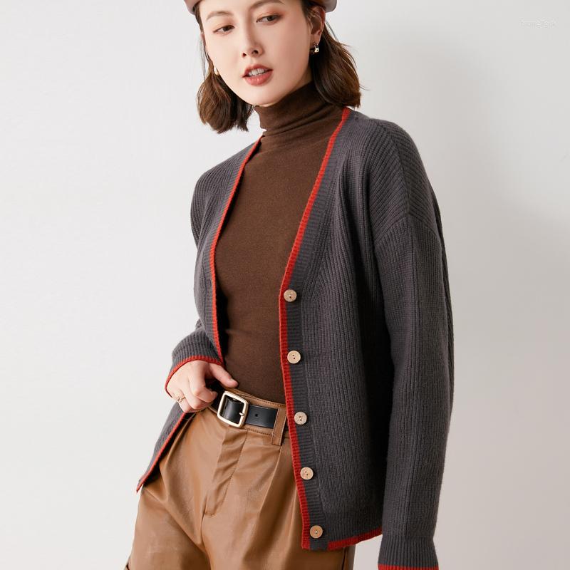 

Women's Knits 2023 Cardigans For Woman Summer Sweaters Knitted Jumper High Quality Female Knitwear V-neck Cool Comfortable, Dark grey