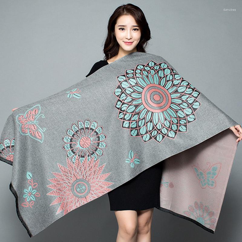 

Scarves 2023 Autumn Winter Women's Thickening Warm Pashmina Cashmere ScarfShawl Oversize Soft Scarf Shawl All-match Blanket