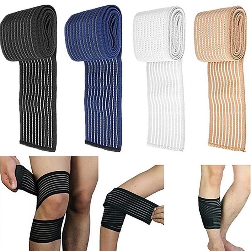 

Knee Pads 1Pc Elastic Breathable Sports Wrist Ankle Elbow Calf Arm Band Brace Support Wrap, White