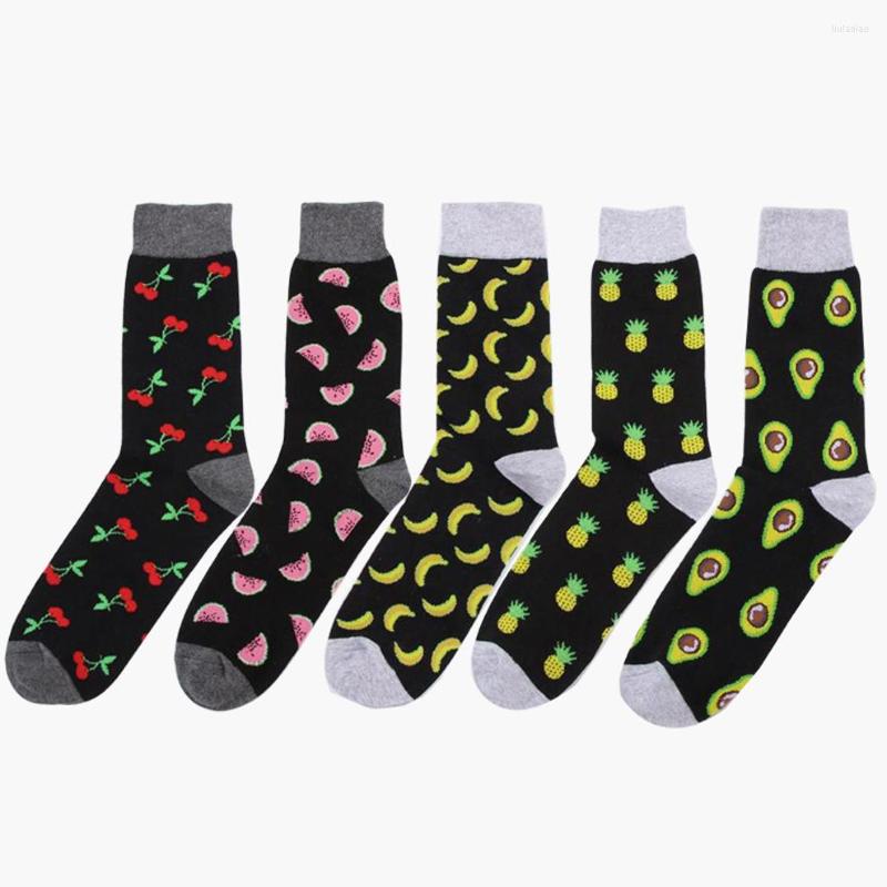 

Men's Socks Winter Novelty Men Fruit Thick For Funny Pineapple Cherry Banana Avocado Watermelon Cotton Warm Drop