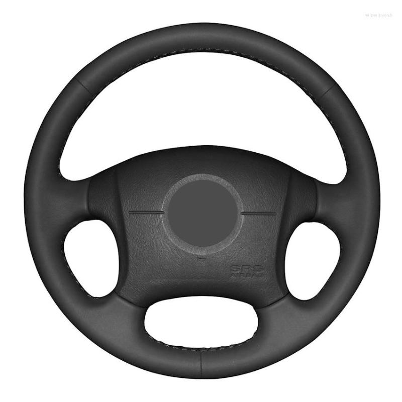 

Steering Wheel Covers Hand-stitched Black Artificial Leather Car Cover For Elantra 2001 2002 2003 2004 2005 2006 2007 2008