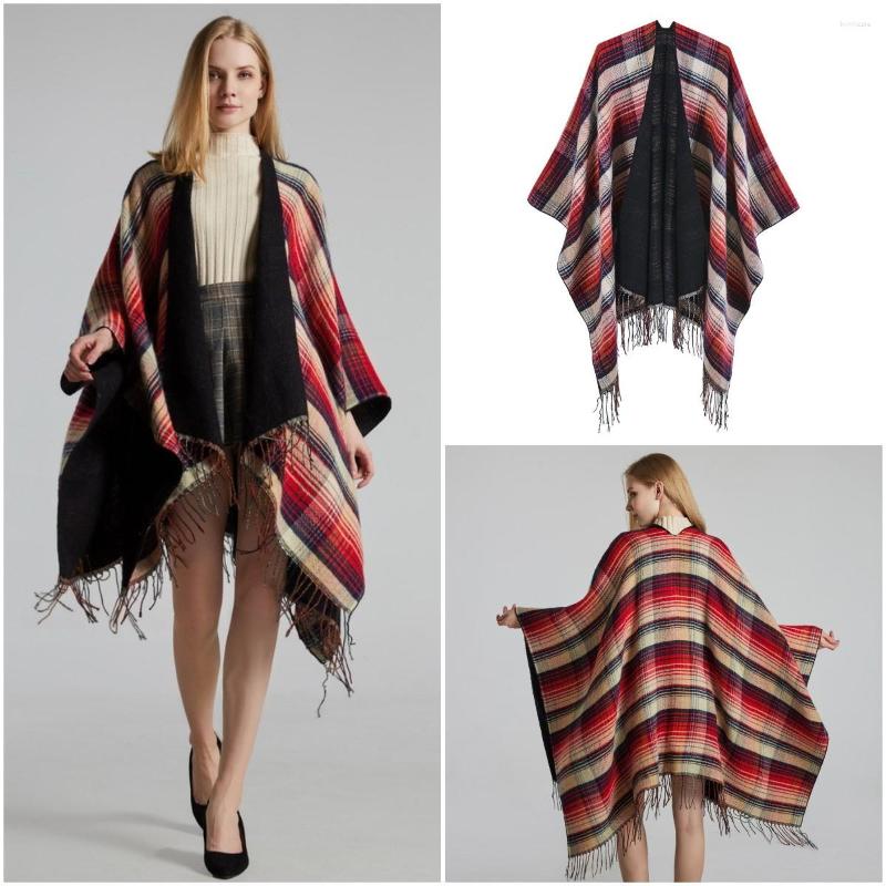 

Scarves JTVOVO RUNMEIFA 2023 Checkered Tassel Imitation Cashmere Luxury Shawl Autumn And Winter Women's Fashion Scarf Warm Blanket Wrap