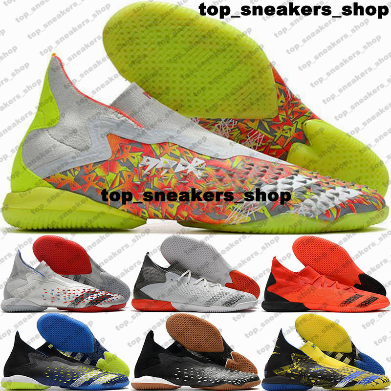 

Soccer Shoes Football Boots Predator Freak IC IN Size 12 Sneakers Soccer Cleats Eur 46 Mens Designer Indoor Turf botas de futbol Crampons Us12 Us 12 Golden Kid Women, 13
